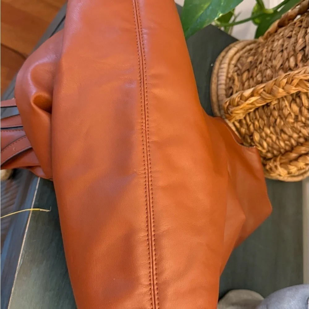 Zara faux leather handbag, adjustable straps, and very roomy.